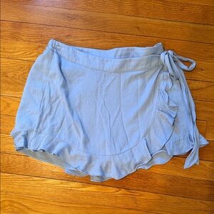 DO + BE Ruffle Wrap Mini Skirt shorts